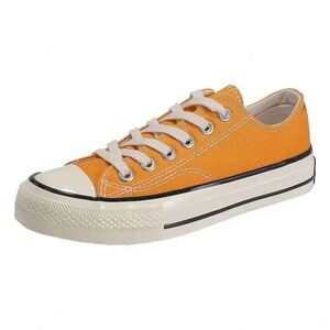 Orange Low-Top Sneakers